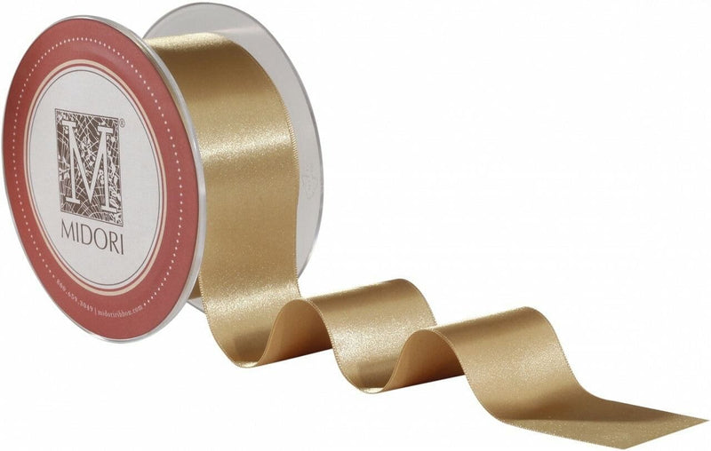 Double Faced Satin 2.75" Ribbon - Blond - Per Yard - Shelburne Country Store