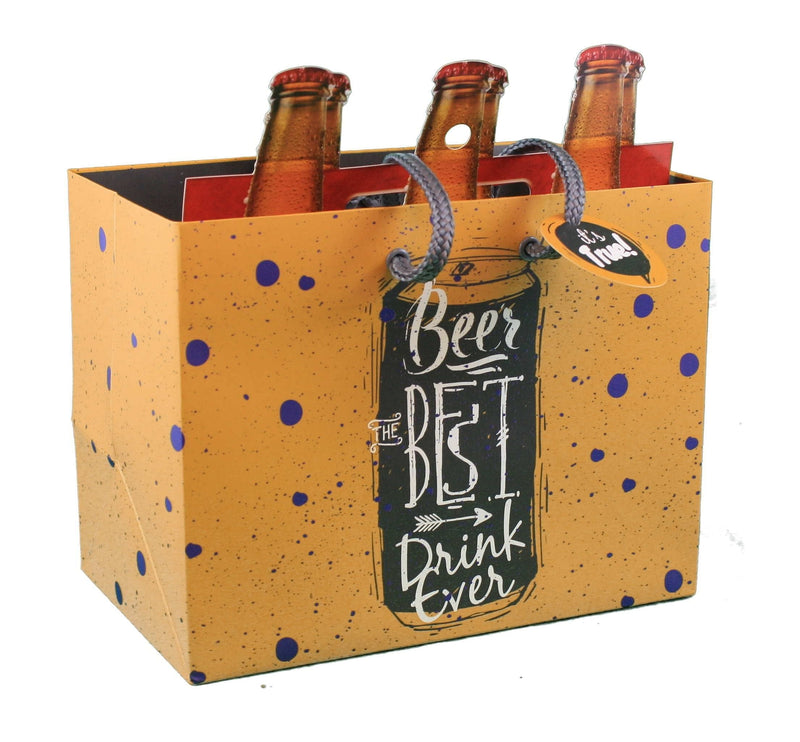 Heavyweight 6-pack Gift Bag -  Beer .. the Best drink ever - Shelburne Country Store