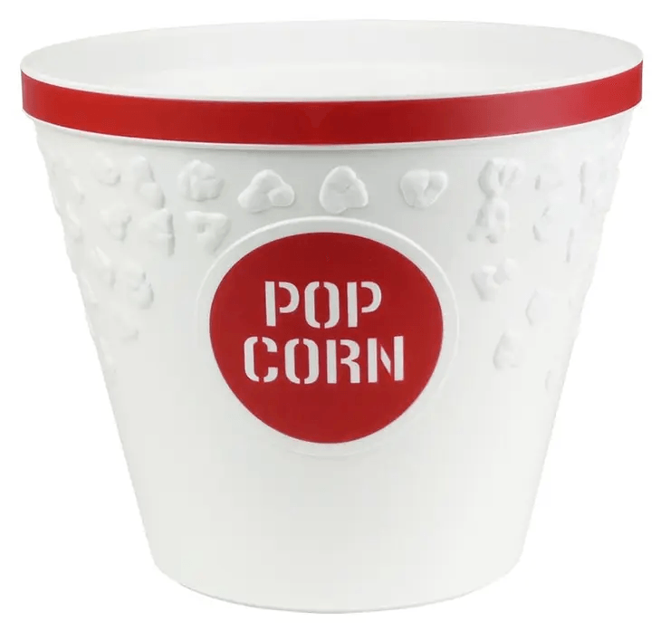 Popcorn Bucket - White and Red - Shelburne Country Store