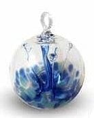 4 inch Witch Ball - Blue 1 - Shelburne Country Store