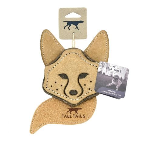Natural Leather & Wool Fox Toy - 4" - Shelburne Country Store
