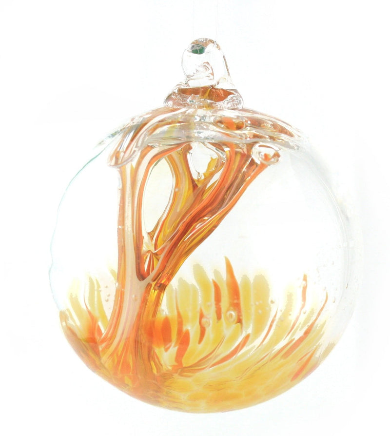 4 inch Witch Ball - Orange - Shelburne Country Store