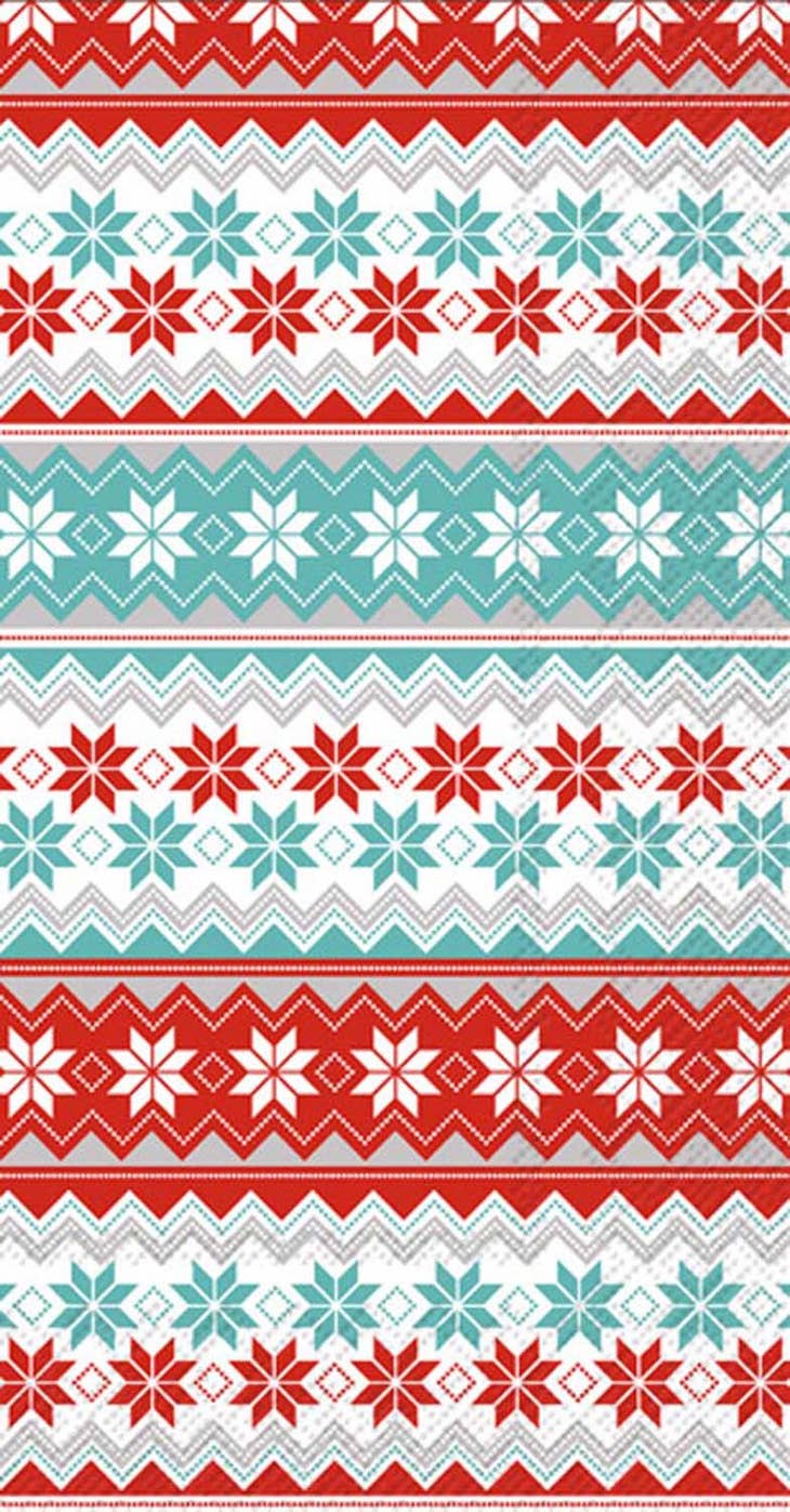 Disposable Christmas Paper Guest Towels Reindeer Stripe - Shelburne Country Store