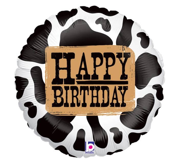 18" Happy Birthday Western Balloon - Shelburne Country Store