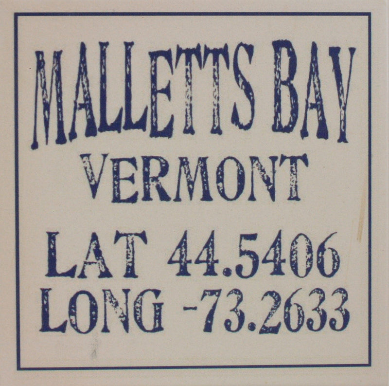Local Towns Ceramic Coaster -  Malletts Bay - Shelburne Country Store