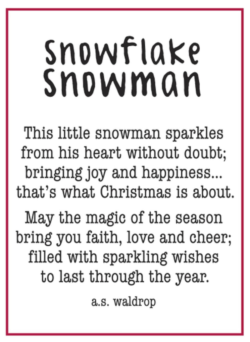 Snowflake Snowman Charm - Shelburne Country Store