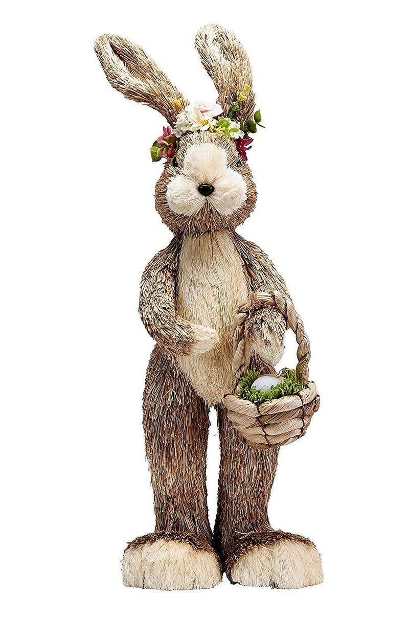 20" Standing Bunny With Basket Figurine - Shelburne Country Store