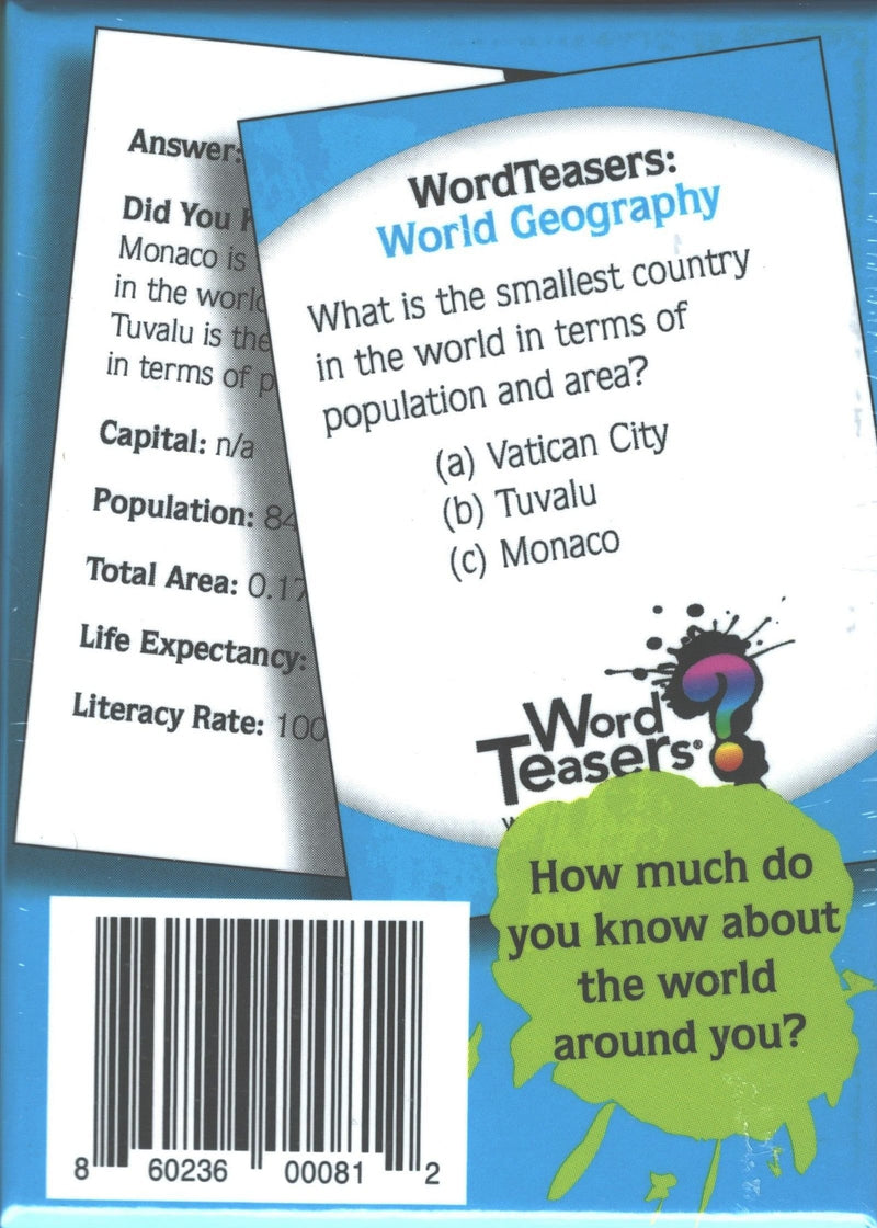 World Geography - Word Teaser Card Game - Shelburne Country Store