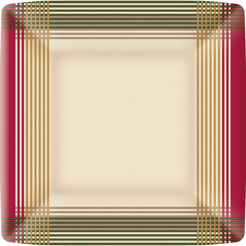 Cross Cream Red Paper Dinner Plates - Shelburne Country Store
