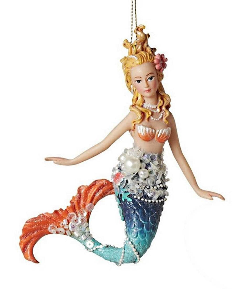Colorful Mermaid Ornament -  Pink - Shelburne Country Store