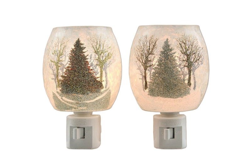 Glass Nightlight - Winter Trees - - Shelburne Country Store