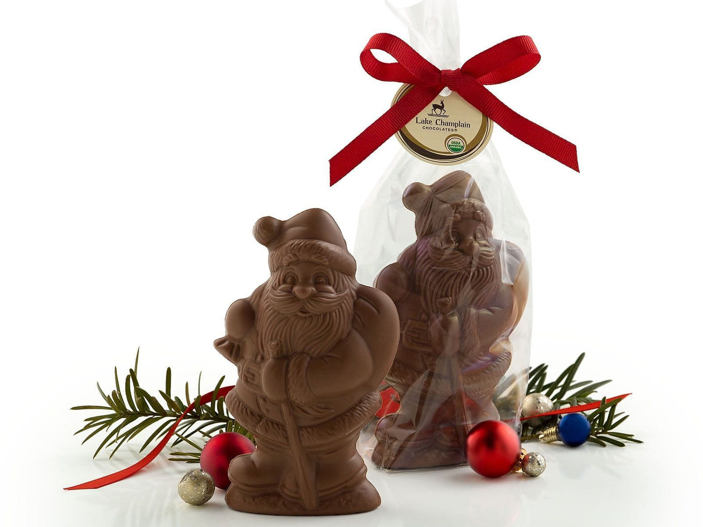 Organic Milk Chocolate Jolly Santa Claus - Shelburne Country Store