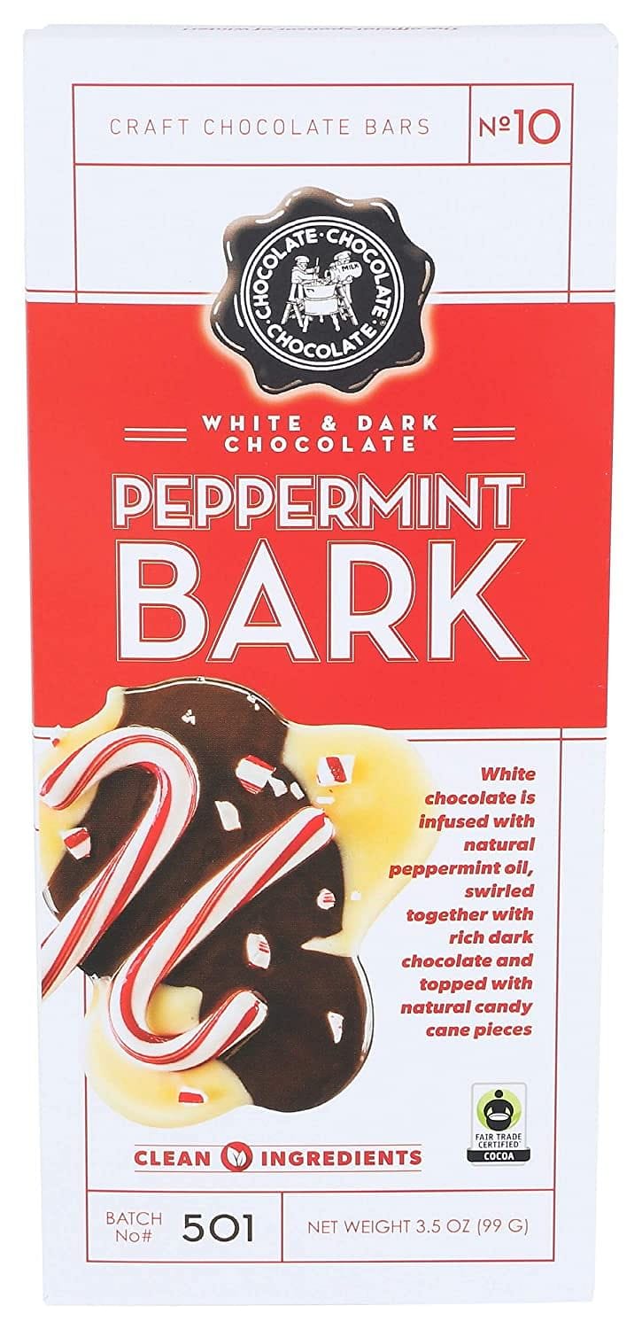 White and Dark Peppermint Bark Bar - Shelburne Country Store