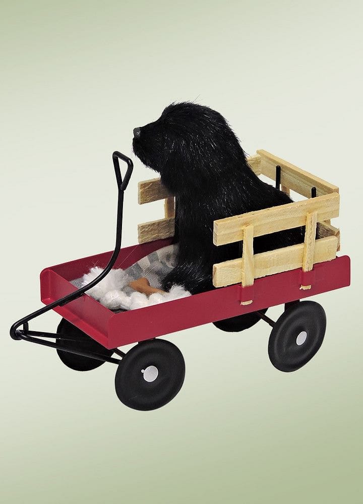Byers' Choice Dog in a Wagon - - Shelburne Country Store