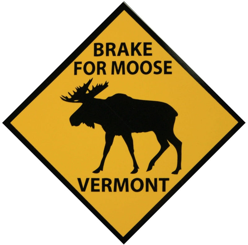 Brake For Moose Sign Decal - Shelburne Country Store