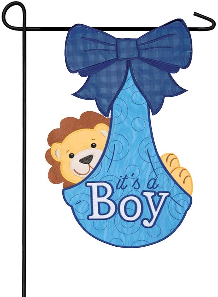 It's A Boy Garden Applique Flag - Shelburne Country Store