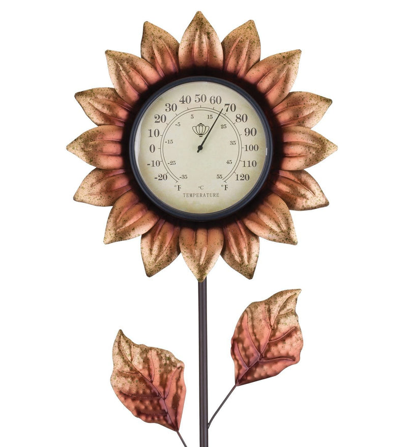 Flower Thermometer Stake - Copper - Shelburne Country Store