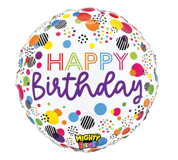 21" Mighty Birthday Balloon With Dots - Shelburne Country Store