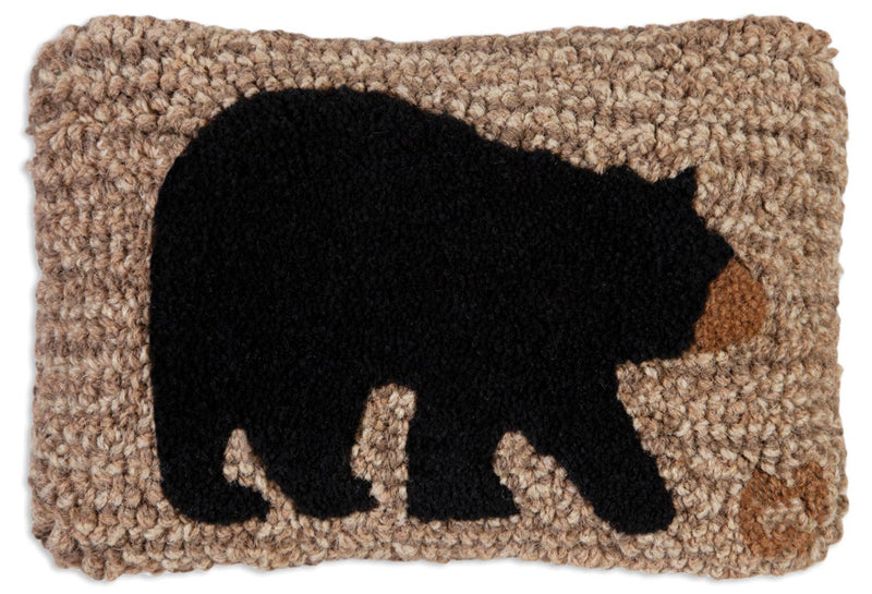 Black Bear On Tweed Pillow - Shelburne Country Store