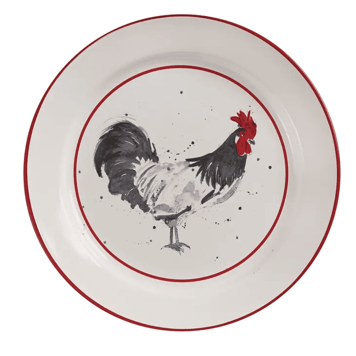 Chicken Coop Salad Plate - Rooster - Shelburne Country Store