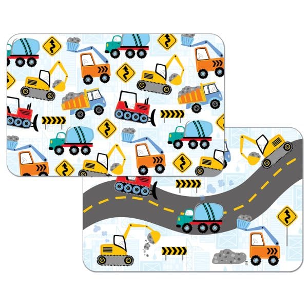 Kids Construction Trucks – Easy Care Reversible Placemat - Shelburne Country Store