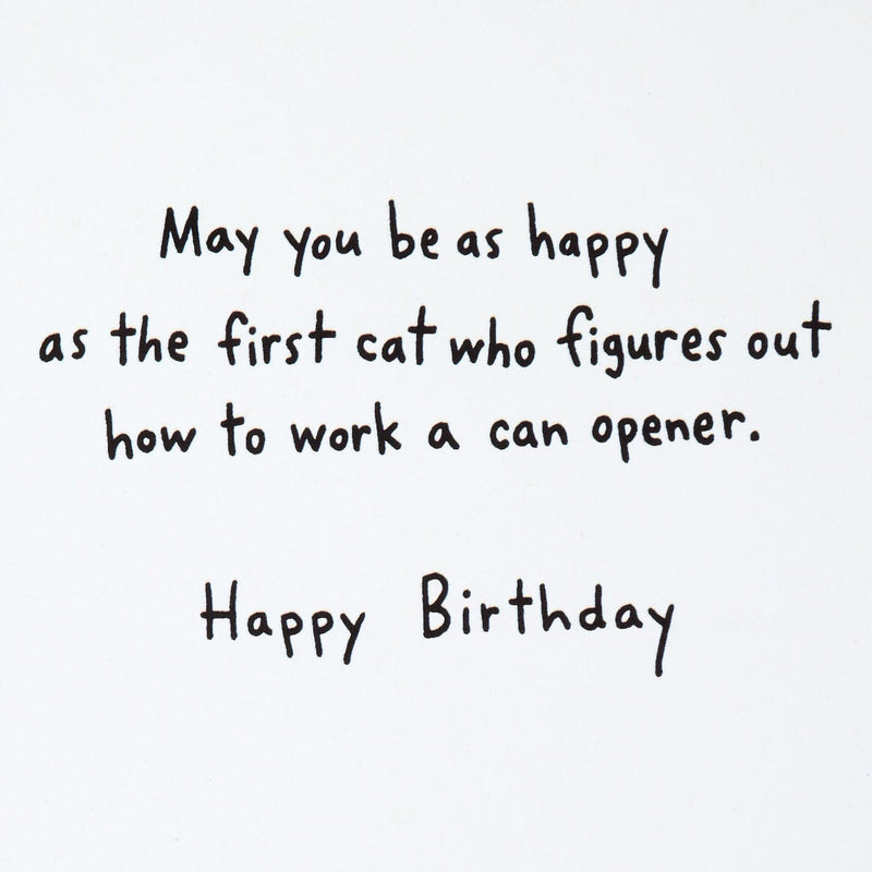 Happy as a Cat With a Can Opener Birthday Card - Shelburne Country Store