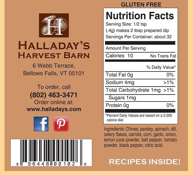 Halladays Farm Market Vegetable Dip - Shelburne Country Store