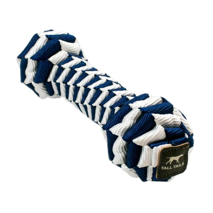 Tall Tails Braided Bone Toy, Navy - 9" - Shelburne Country Store