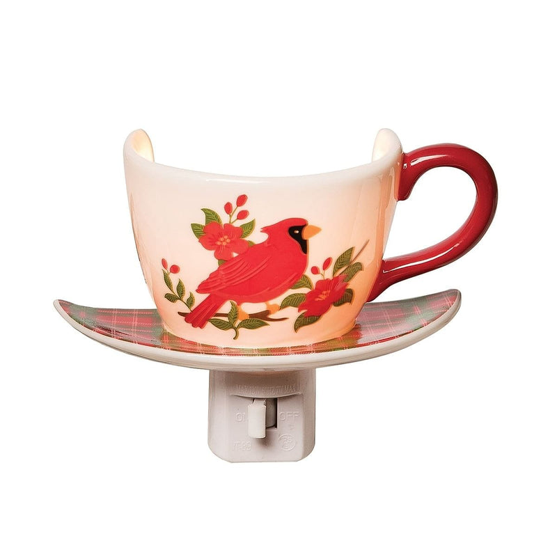 Cardinal Teacup Ceramic Nightlight - Shelburne Country Store