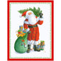 Caspari Santa Carrying a Tree Cards S/15 - Shelburne Country Store