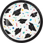 Graduation Cap Toss Dessert Plate 7in.