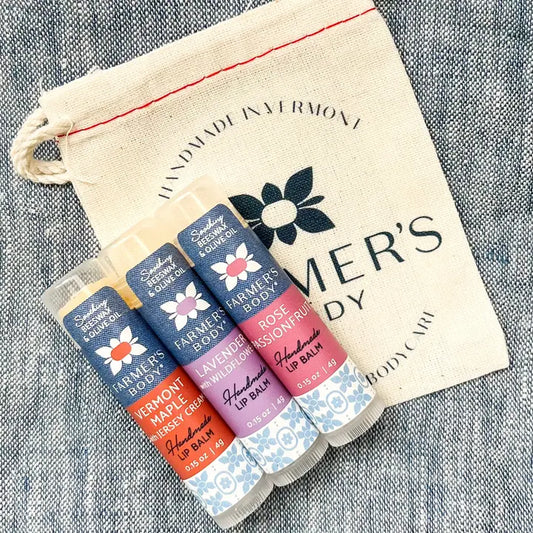 Lip Balm Trio - Lavender, Pink Grapefruit & Peppermint - Shelburne Country Store