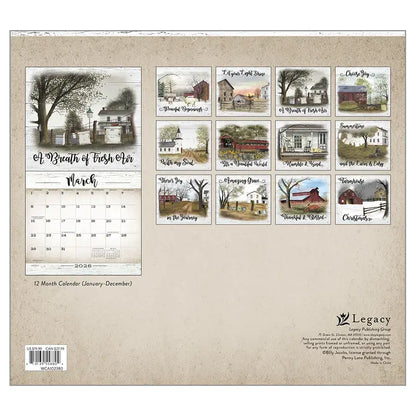 Farmhouse 2026 Wall Calender - Shelburne Country Store