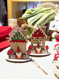 Wooden Gnome House Ornament Asst.