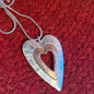 Heart Pendant Necklace - Chain 15"L