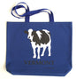 Woody Jackson Cow Tote Bag - Blue - Shelburne Country Store