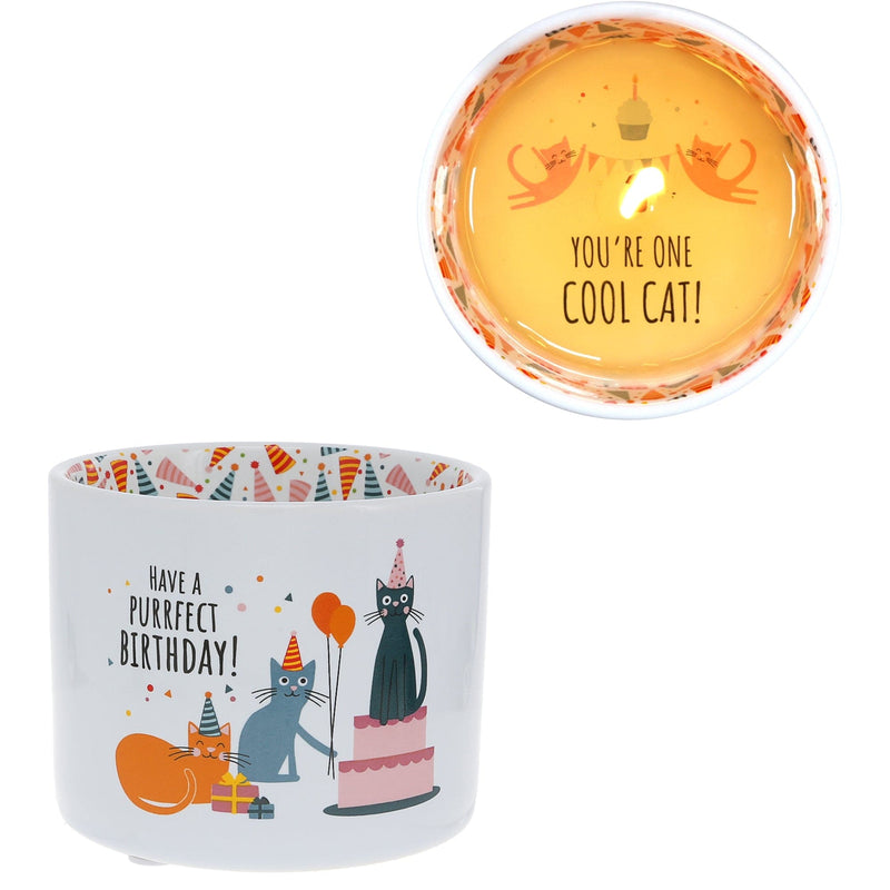 Purrfect Birthday 8oz Soy Waz Reveal Candle - Shelburne Country Store