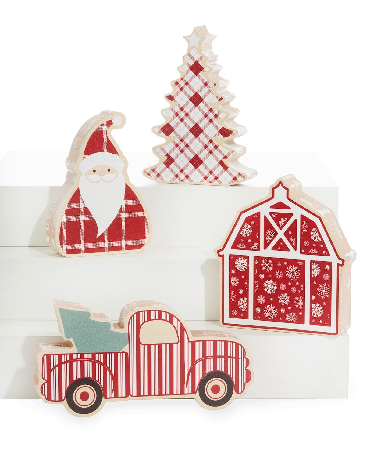Wood Christmas Decoration Block - - Shelburne Country Store