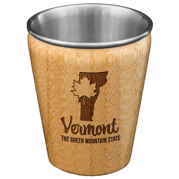 VT State Bamboo Shot Glass - Shelburne Country Store