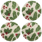 Boughs of Holly Braided Coasters S/4 - Shelburne Country Store