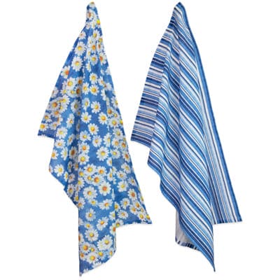 BI Tea Towels S/2 Agnetha Blue - Shelburne Country Store