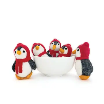 Felt Penguin withRed Accessories - Shelburne Country Store