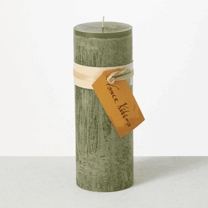 Green Timber Pillar Candle - Shelburne Country Store