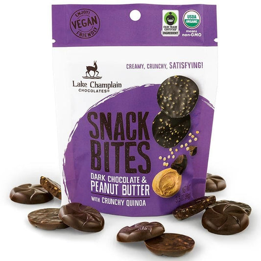 Lake Champlain Dark Chocolate & Peanut Butter Organic Snack Bites - Shelburne Country Store