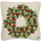 Berries and Leaves Wreath Pillow - Shelburne Country Store