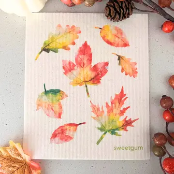 Autumn Leaves Swedish Dishcloth
