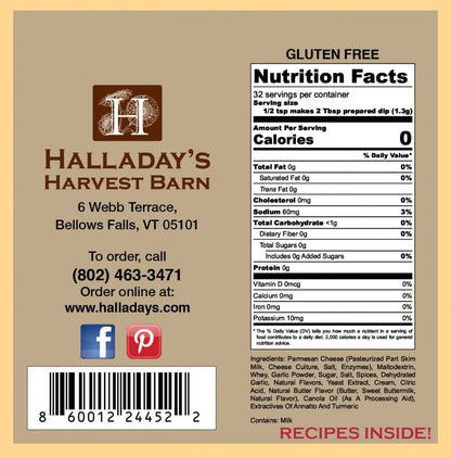 Halladay's Garlic Parmesan Dip Mix - Shelburne Country Store