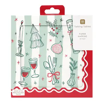 Bon Noel Christmas Napkin - 21 Pack - Shelburne Country Store