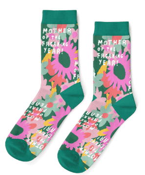Mother of the Freakin Year - Flower Socks - Shelburne Country Store