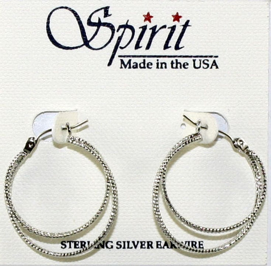 Double Interlocking Hoop Earrings - Shelburne Country Store